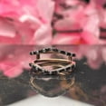 thumbnail image 3 of Brown Diamond Wedding Ring Enhancer Wrap- Promise Ring in 14K Rose Gold Vermeil, 3 of 7