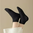 thumbnail image 5 of FAZVAOO Socks for Women Fuzzy Ankle Non Slip Velvet Thick Socks Black, 5 of 7