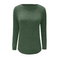 thumbnail image 4 of Sweaters for Women Fall Sweaters for Women Loose Fit Pullover Sweater With Curved Hem Casual Round Neck Top for Everyday Wear, 4 of 4