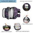 thumbnail image 3 of FORMRS Unisex School Backpack 17" Student Travel Bag with Laptop Compartment, Roses and Pearls, 3 of 7