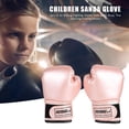 thumbnail image 4 of 2 Pcs Gants d'Entraînement de Boxe en Cuir pour Enfants (Blanc), 4 of 5