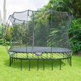 thumbnail image 2 of Springfree 13’ x 13’ Square Backyard Trampoline with Accessories, Black, 2 of 12