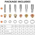 thumbnail image 2 of Luney 114PCS Oil Pan Drain Plug Repair Kit Oil Drain Plug Removal Thread Repair Tool Kit Drain Pans Automotive Rethreading Tools Kit M13 M15 M17 M20 M22 Metric Universal, 2 of 4
