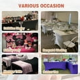 thumbnail image 3 of FOLINS&HOME Orange 5FT Fitted Spandex Tablecloth, Waterproof Wrinkle Free Washable Elastic Rectangular Table Cover for Wedding, Banquet, Party, 3 of 8