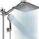 thumbnail image 1 of Regaderas para Baño, 8'' Cabezal de Ducha y 5 Modo de Shower Head Fijas, Regadera Cuadrada de para Baño Alta Presion Modernas con 1.5 m Telefono y Tubo de Extensión, 1 of 8