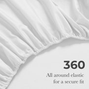 Superior Egyptian Cotton Deep Pocket 650 TC Sheet Set, Olympic Queen, White