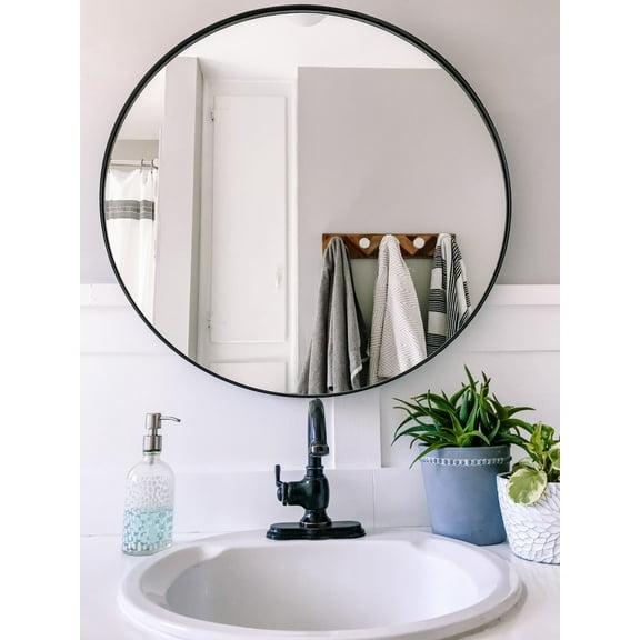 Frame My Mirror 30 " x 30 " Black Contemporary Contemporary Decor Mirror 1