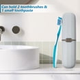 thumbnail image 4 of 2pcs Portable Toothbrush Cases Travel Toothbrush Holders Camping Toothbrush Toothpaste Carrying Boxes, 4 of 8