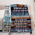 thumbnail image 2 of Son in Law Fathers Day Blanket Gifts for Men, Future Son in Law Gifts from Mother Father in Law, Best Birthday Gifts for Son in Law, Wedding for Son in Law Blankets 50"x60", 2 of 6