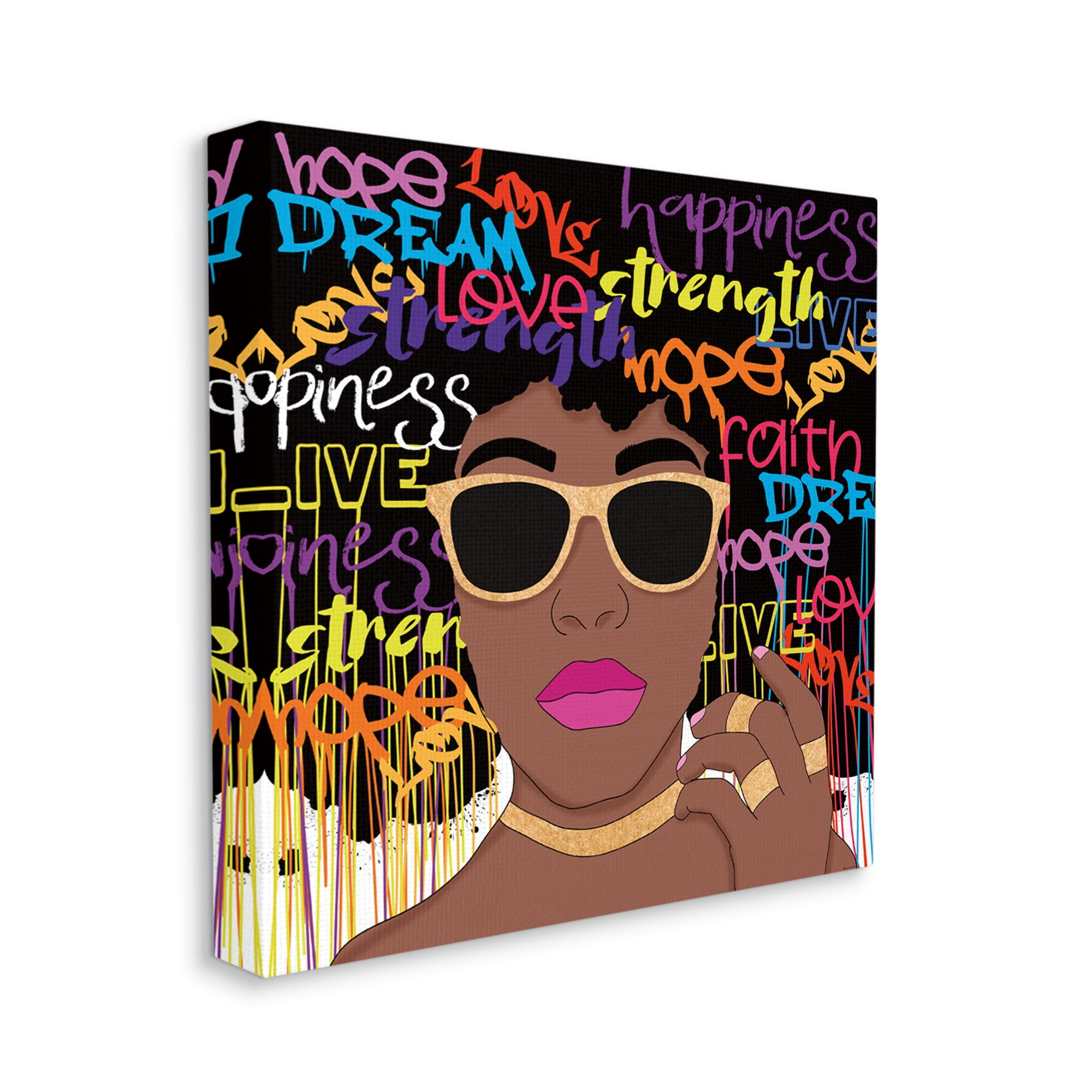 Stupell Industries Inspirational Modern Girl Typography Painting Gallery Wrapped Canvas Art Print Wall Art, 24 x 24