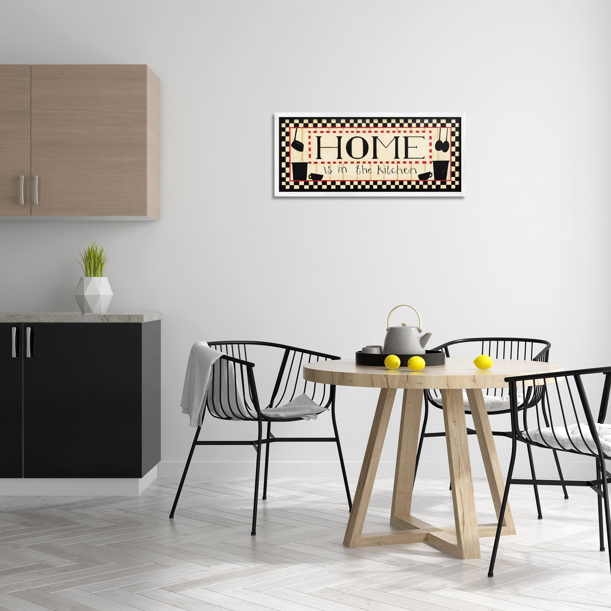 Stupell Industries Vintage Family Kitchen Phrase Food & Beverage Painting White Framed Art Print Wall Art, 30 x 13