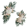 thumbnail image 5 of Tachiuwa 2Pcs Artificial Floral Swag Wedding Arch Flowers Green Leaves Rustic Silk Flowers Welcome Sign Decoration for Ceremony Window pink and white, 5 of 10