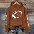 thumbnail image 5 of LIZUOJUN Football Sweatshirt for Women Game Day Oversized Hooded Pullover Game Day Graphic Print Casual Fall Winter Outfits L, 5 of 9