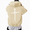 thumbnail image 5 of YIWULA Men's Zip-Up Hoodies Solid Hip-Hop Y2K Oversize Wash Old Craft Basic Hoodies Heavyweight Casual Fit Sweatshirt(XXL,Beige), 5 of 8
