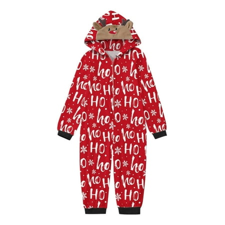 

Foraging dimple Christmas Hooded Jumpsuit Pajamas Elk Loungewear Outfits Family Xmas Pjs Matching Sets