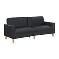 thumbnail image 5 of OakvillePark Cedarsong Faux Leather Convertible Sofa Bed, Black, 5 of 13