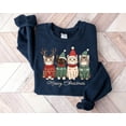 thumbnail image 4 of Meowy Christmas Cat Sweatshirt – Funny Cat Lover Xmas Hoodie, Cotton Pullover, Made in USA, Cute Christmas Cat Mom Sweater, Cozy Catmas Crewneck Gift for New Year, 4 of 6