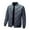 Gray Coats for Men, variant on Men's Quilted Baseball Fleece Jacket Slim Fashion Ribbed Collar Winter Warm Loose Jacket with Pockets Black L