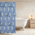 thumbnail image 3 of Erosebridal Bunny Shower Curtain 72Wx78L for Boys Girls, Blue Sewing Waterproof Bath Curtain, 3 of 5