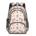thumbnail image 2 of Corgi and Coffee Beige Pattern Cute School Backpack Bag with Padded Back and Adjustable Shoulder Straps 16.9 X 12.6 X 5.9 Inches, 2 of 5