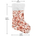 thumbnail image 4 of SKYSONIC Wildflower Christmas Stocking Personalized Large Candy Stocking Hanging Gift Xmas Stockings Decoration for Family Holiday Party Ornaments Decor Fireplace, 4 of 7