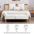 thumbnail image 3 of 60''W Storage Ottoman Bench with Arms, Corduroy Large Storage Bench for King Bed, Upholstered End of Bed Bench, for Bedroom, Entryway, Living Room, White, 3 of 10