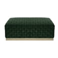 thumbnail image 2 of Nicole Miller Macheline Velvet Bench Intricate Woven Pattern Stainless Steel Base, 2 of 10
