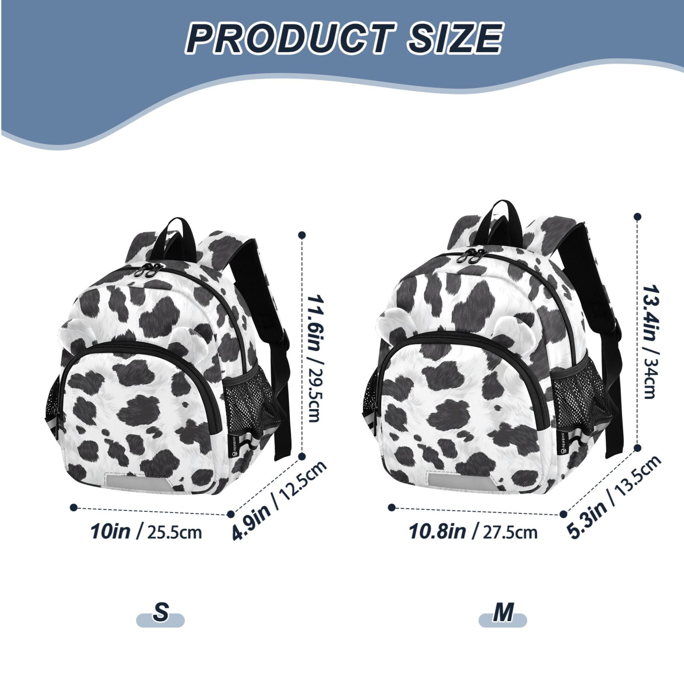 ALAZA Cow Print Mini Backpack School Bookbag Age 3-7 Medium