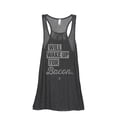 thumbnail image 1 of Thread Tank Will Wake Up Bacon Women's Sleeveless Flowy Racerback Tank Top Charcoal Small, 1 of 5
