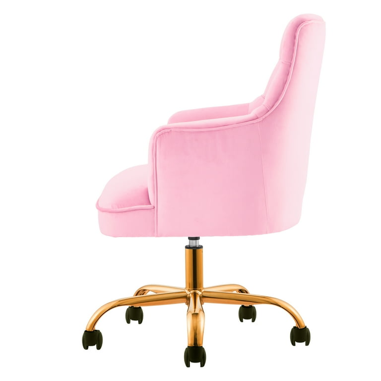OVIOS Cute Desk Chair Plush Velvet Office Chair for Girl or Lady