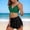 Green, variant on Women's Elegant Tankini With High Withed Swim Top And Bottom Stylish Poolwear For Summer Beachwear Comfort And Fit Blue S