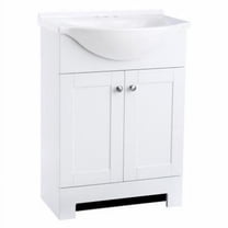 Royal Cabinets 100726 24 in. White Single Sink Bathroom Vanity Combo