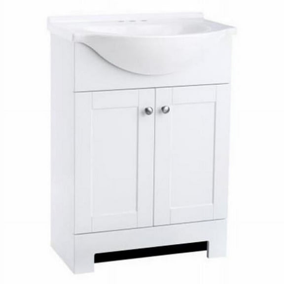 Royal Cabinets 100726 24 in. White Single Sink Bathroom Vanity Combo