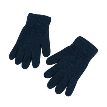 Krdevn Kids Baby Girls Boys Winter Warm Solid Knitted Flip Finger Mittens Gloves