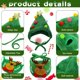 thumbnail image 3 of 2 Piezas Perro Mascota Árbol de Navidad Sombrero Gato Sombrero de Navidad Conjunto Disfraz Perro Papá Noel Collar Ajustable Babero Perro Navidad Sombrero Verde Disfraz Accesorios de Fiesta Conjunto, 3 of 5