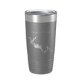 thumbnail image 1 of Cataract Lake Map Tumbler Travel Mug Insulated Laser Engraved Coffee Cup Indiana 20 oz Dark Gray, 1 of 1