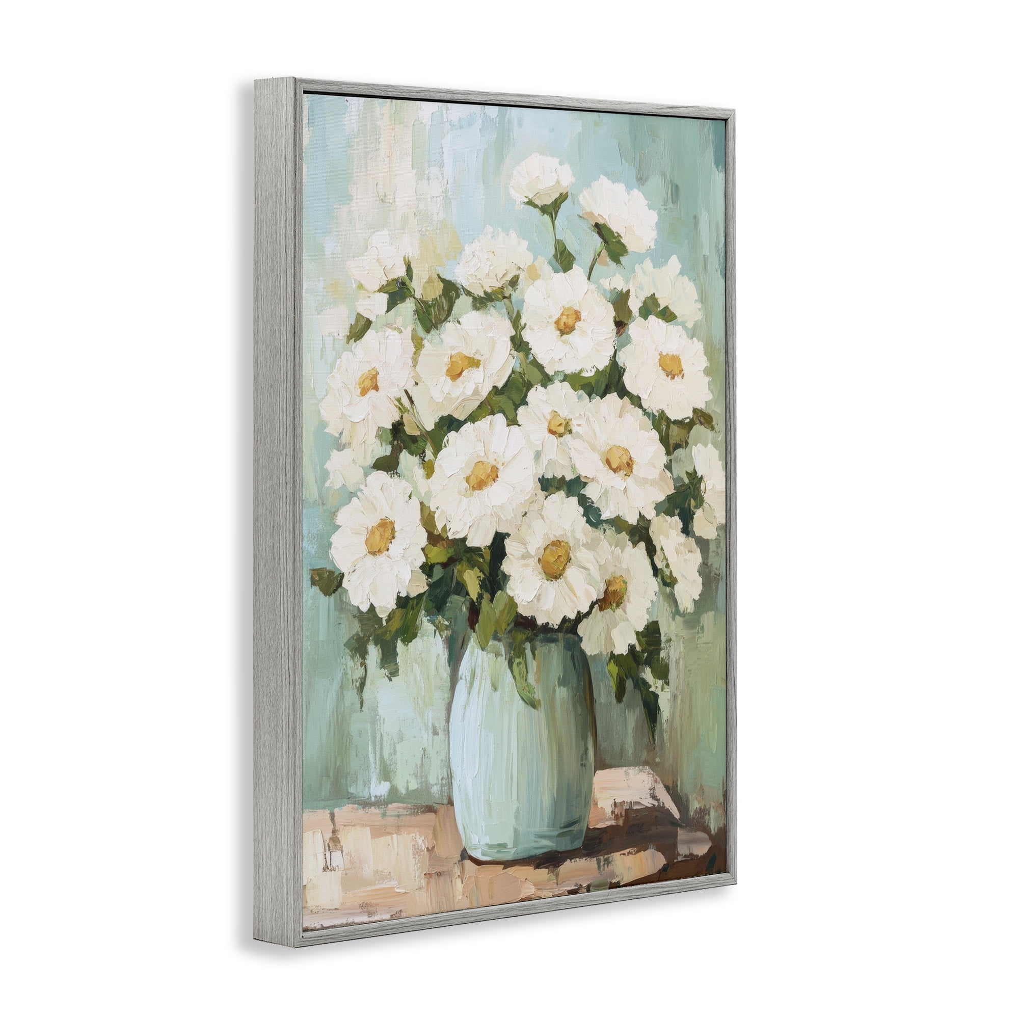 Stupell Industries Cozy Arrangement of White Blooms Gray Framed Giclee Art, design by Petal Prints Design
