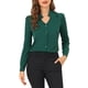 thumbnail image 1 of CAMISA DE BOTONES DE MANGA LARGA EN V ELEGANTE PARA MUJERES CHIC XL VERDE, 1 of 7