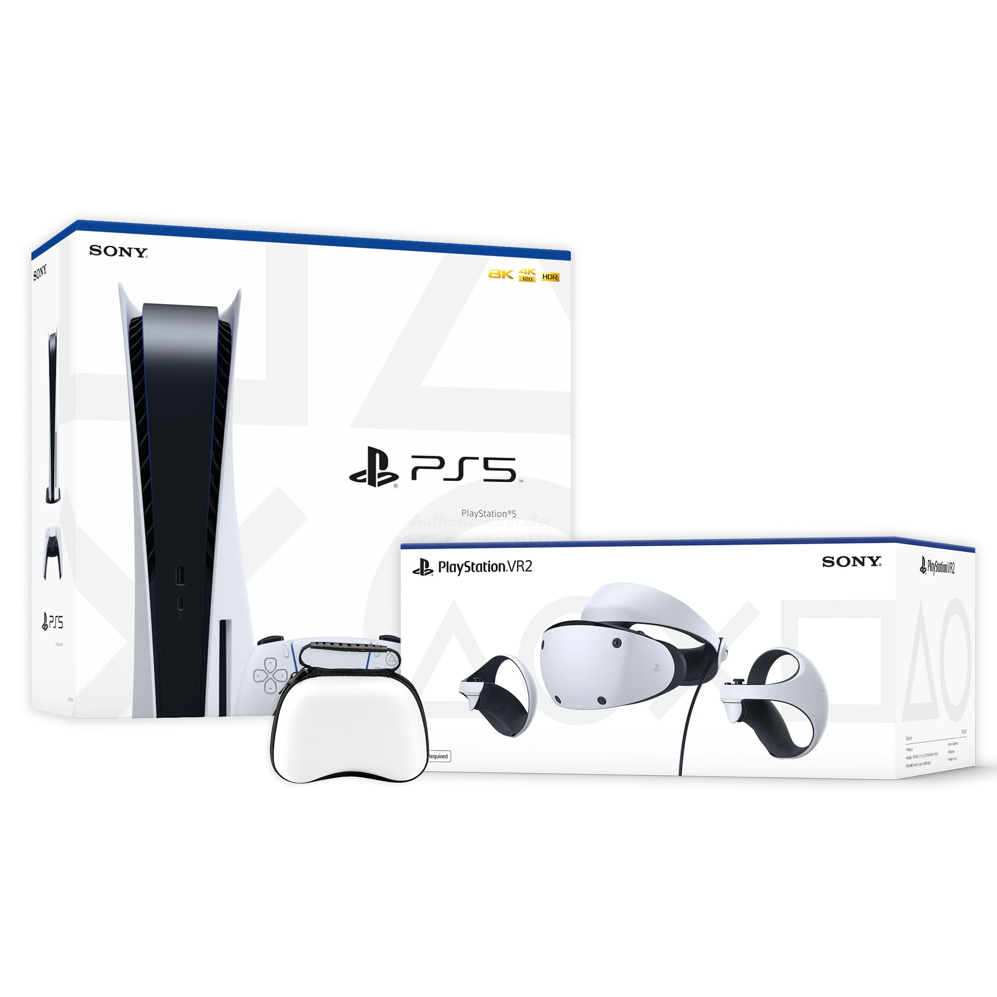 PlayStation 5 & PSVR2 Deluxe Combo, VR2 Headset, Sense Controllers, PS5  Disc Console, DualSense, 4K HDR Advanced Rendering, Eye Tracking,  Adjustable