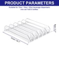thumbnail image 2 of 5pc Drink Organizer for Refrigerator, Self Pushing Soda Can Organizer With Width Adjustable Drink Dispenser, White, 2 of 6