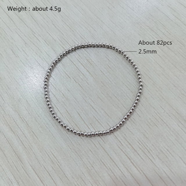 Pulsera de acero inoxidable elástica de material 303 con bola de acero de moda simple para hombre
