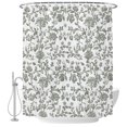 thumbnail image 2 of Shower Curtains for Bathroom, Farmhouse Flowers Waterproof Fabric Shower Curtain, Pastoral Vintage Leaf Spring Summer Decorative Bathroom Curtain for Bathtub, 36"x72", No Hooks Included, 2 of 9
