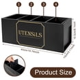 thumbnail image 2 of FUYGRCJ Kitchen Utensils Holder with 4 Compartments, 15.7 x 6.1 x 5.1inch Extra Large Wooden Utensil Organizer for Kitchen Countertop, Rustic Countertop Organizer for Cooking Tools, 2 of 12