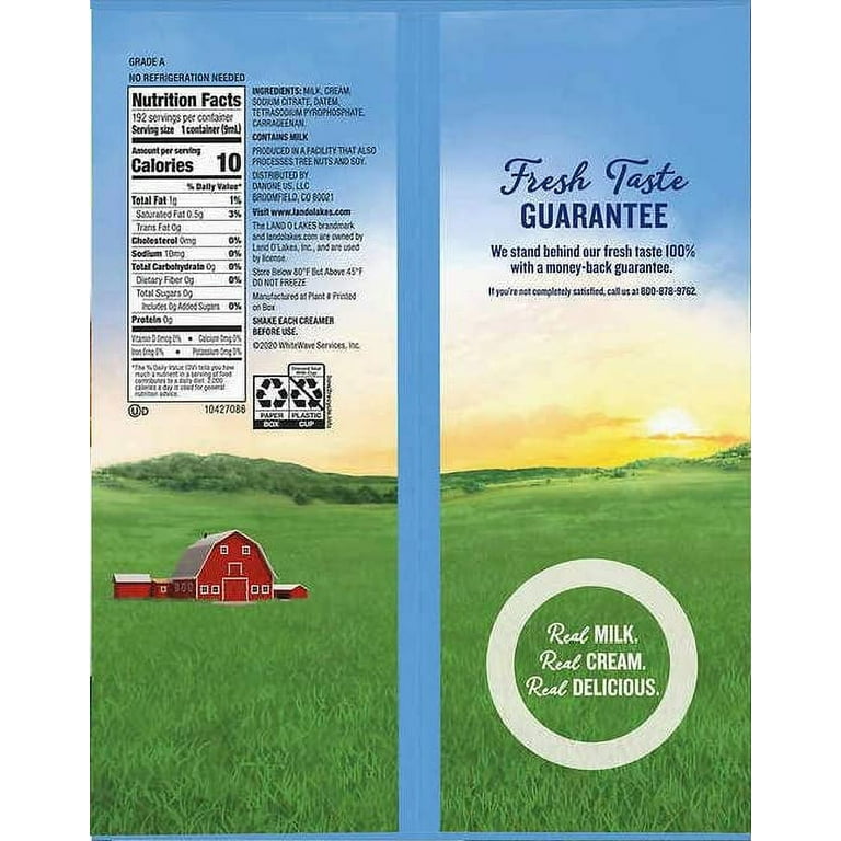 International Delight Land O Lakes Half/Half Cream Singles, Sold as 1 Carton, 192 Each per Carton International Delight Land O Lakes Half/Half Cream Singles, Sold as 1 Carton, 192 Each per Carton