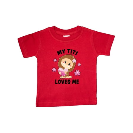 

Inktastic My Titi Loves Me with Bigfoot Gift Baby Girl T-Shirt