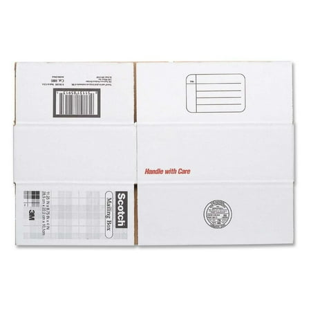 Scotch Mailing Box, White 11.25 in. x 8.75 in. x 4 in., 12 Boxes