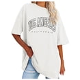 thumbnail image 2 of WEAIXIMIUNG T-Shirt à Manches Courtes Imprimé Lettres Col Rond Mode pour Femmes Saint-Valentin Grande Taille, 2 of 4