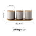 thumbnail image 3 of European Style Sugar Bowl With Lid, Ceramic Sugar Pot, Non-slip Coffee Accessories, Solid Color Sugar Pourer, Kitchen Storage-Grey 3 Set-300ml, 3 of 9