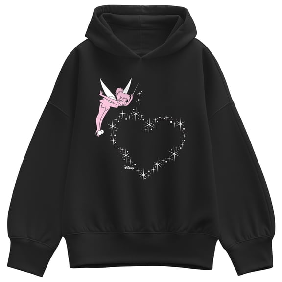 Tinker Bell - Sparkle Heart - Women's Oversized Fleece Hoodie Sweatshirt