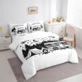 thumbnail image 2 of Manfei Kawaii Camper King Bedding 7pcs,Cute Adventure Car King Bed in a Bag,White Gray Black, 2 of 6